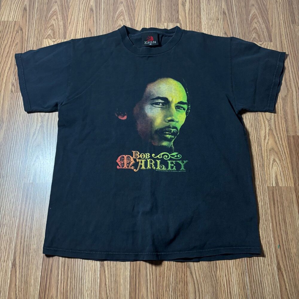 Vintage 2005 Bob Marley Official Licensed Zion Tag T-Shirt Men’s XL Reggae Tee